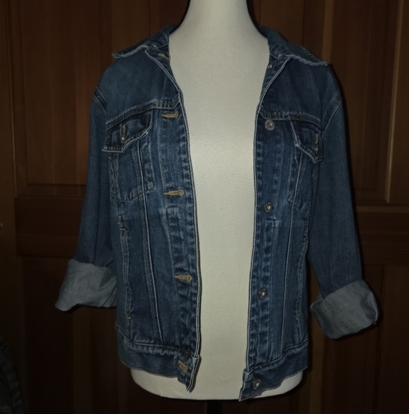 Upcycled One Of A Kind Embroidered Denim Jacket Size S Eddie Bauer Denim - Picture 3 of 10